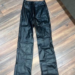 Faux leather pants